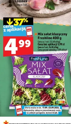 Mix sałat klasyczny FreshLine promocja w TOPAZ