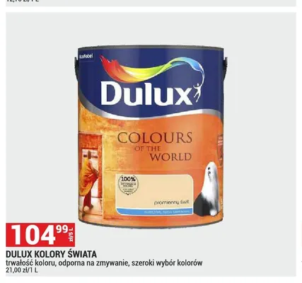 Farba lateksowa Dulux Kolory Świata promocja w Merkury Market