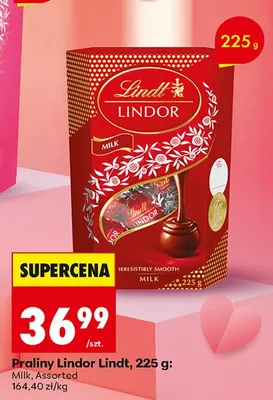 Praliny Lindor Lindt Milk promocja w Biedronka