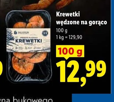Krewetki wędzone na gorąco Seamor promocja w Lidl