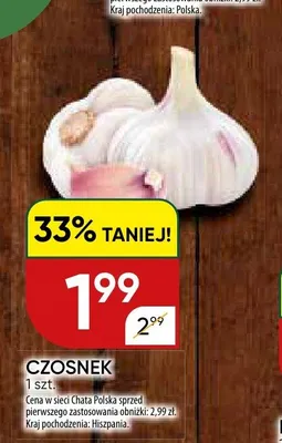Czosnek hiszpański promocja w Chata Polska