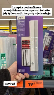 Lampka podszafkowa z czujnikiem ruchu LED  promocja w Biedronka