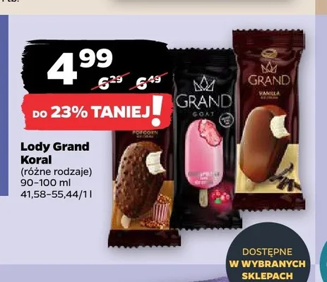 Lody Grand Koral promocja w Netto
