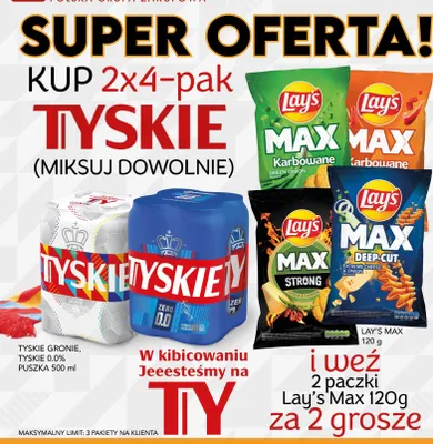 Piwo bezalkoholowe Tyskie 0.0% 4-pak 500 ml promocja w Kupiec
