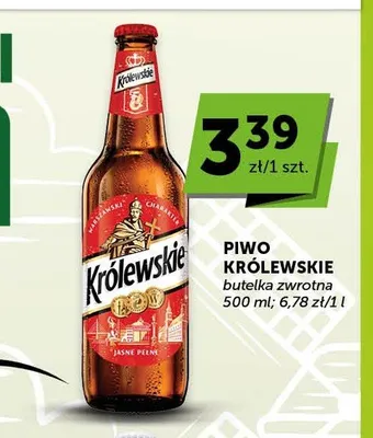 Piwo Królewskie butelka zwrotna promocja w Euro Sklep