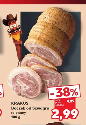 Boczek od Szwagra rolowany Krakus promocja w Kaufland