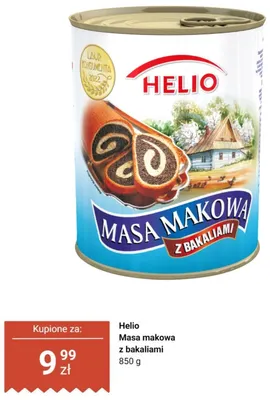 Masa makowa z bakaliami Helio promocja w Dino
