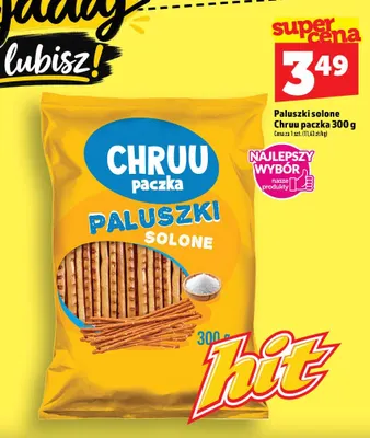 Paluszki solone Chruu paczka promocja w TOPAZ