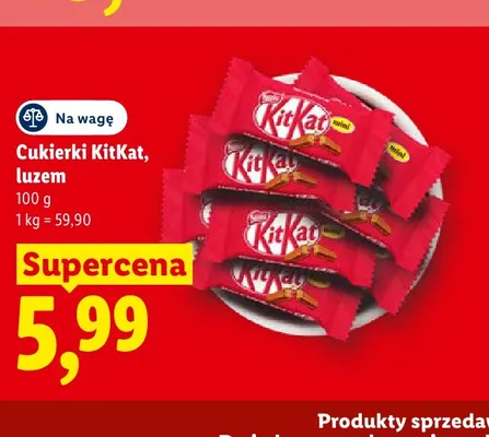Cukierki KitKat luzem promocja w Lidl