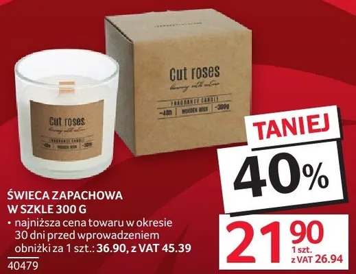 Świeca zapachowa w szkle Cut Roses promocja w Selgros