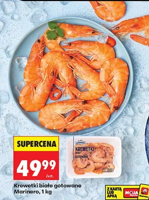 Krewetki białe gotowane Marinero promocja w Biedronka