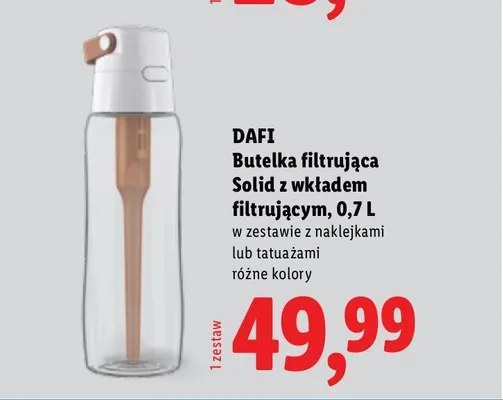 Butelka filtrująca Solid z wkładem filtrującym DAFI 0,7 l promocja w Lidl
