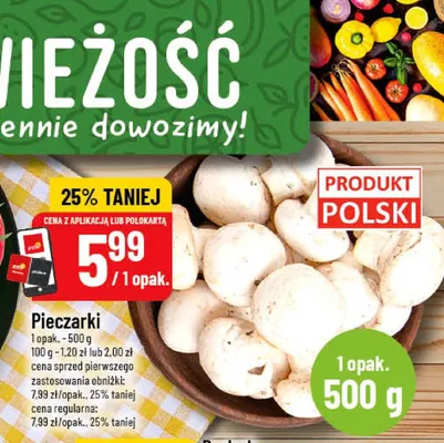 Pieczarki promocja w POLOmarket
