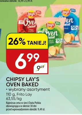 Chipsy Lay's Oven Baked wybrany asortyment promocja w Chata Polska