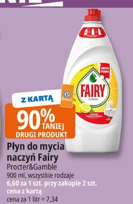 Płyn do mycia naczyń Fairy cytryna promocja w Leclerc