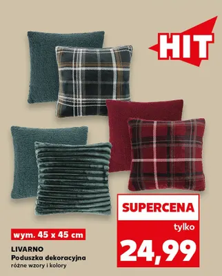 Poduszka dekoracyjna 45x45 cm Livarno promocja w Kaufland