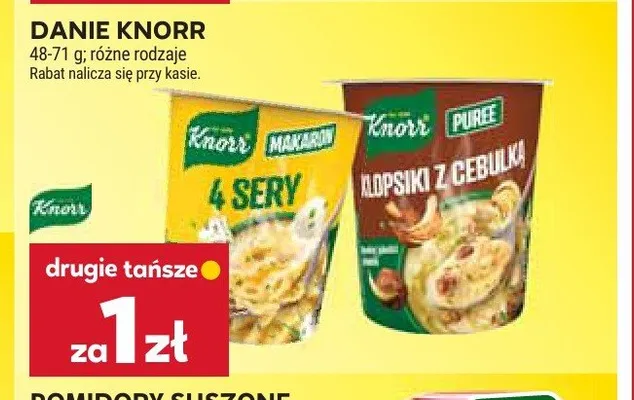 Danie Knorr Puree Klopsiki z Cebulką promocja w Stokrotka