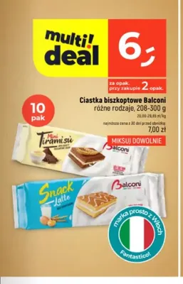 Ciastka biszkoptowe Balconi Mini Tiramisu 10-pak promocja w Dealz