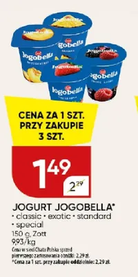 Jogurt Jogobella Exotic promocja w Chata Polska