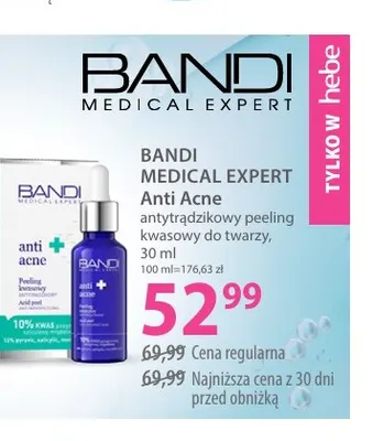 Medical Expert Anti Acne antytrądzikowy peeling kwasowy do twarzy Bandi promocja w Hebe