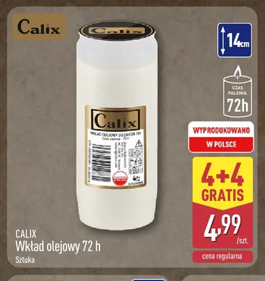 Wkład olejowy 72 h Calix promocja w Aldi