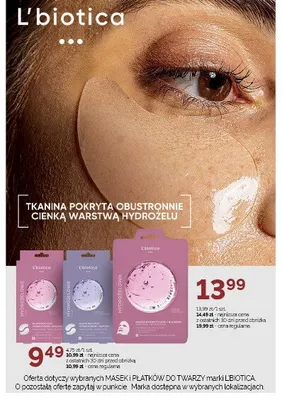 Maski i płatki do twarzy L'biotica promocja w Ziko Dermo