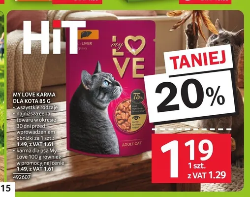 Karma dla kota My Love promocja w Selgros