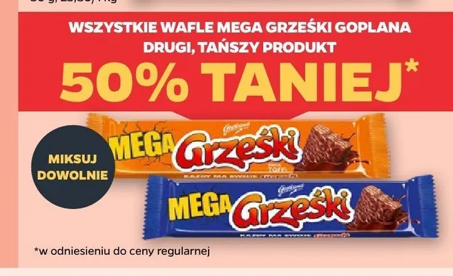 Wafle Mega Grześki Goplana promocja w Netto