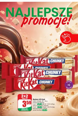 Baton Nestlé KitKat Chunky White promocja w Dino