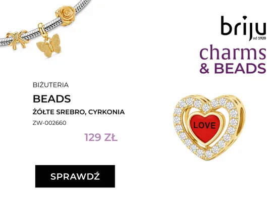 Biżuteria Beads żółte srebro cyrkonia Briju promocja w Briju