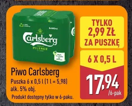 Piwo Carlsberg Pilsner promocja w Aldi