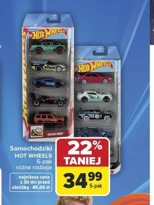 Samochodziki Hot Wheels 5-pak promocja w Carrefour