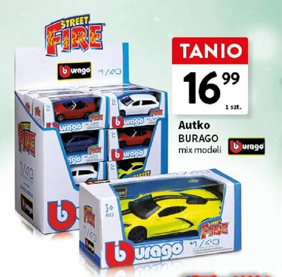 Autko Burago mix modeli promocja w Intermarche
