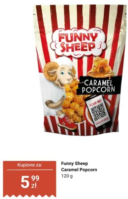 Popcorn karmelowy Funny Sheep promocja w Dino