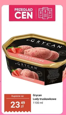 Lody truskawkowe Grycan promocja w Dino