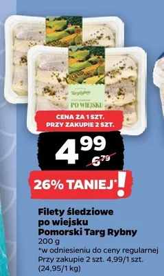 Filety śledziowe po wiejsku Pomorski Targ Rybny promocja w Netto