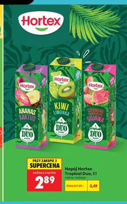 Napój Hortex Tropical Duo czerwone winogrono gujawa promocja w Biedronka