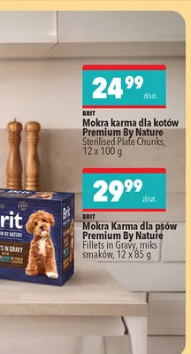 Mokra karma dla psów Brit Premium By Nature Fillets in Gravy miks smaków promocja w Biedronka