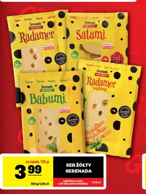 Ser żółty Serenada Radamer promocja w Gram Market