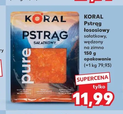 Pstrąg łososiowy sałatkowy wędzony na zimno Koral promocja w Kaufland