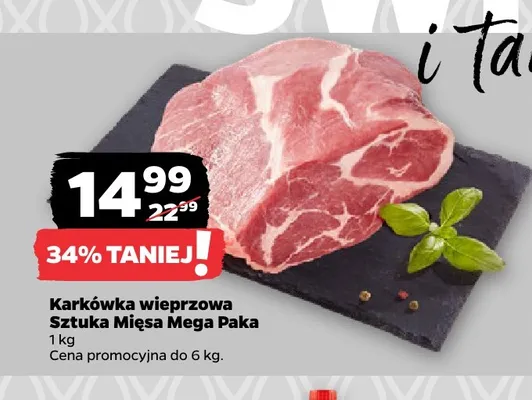 Karkówka wieprzowa Sztuka Mięsa Mega Paka promocja w Netto