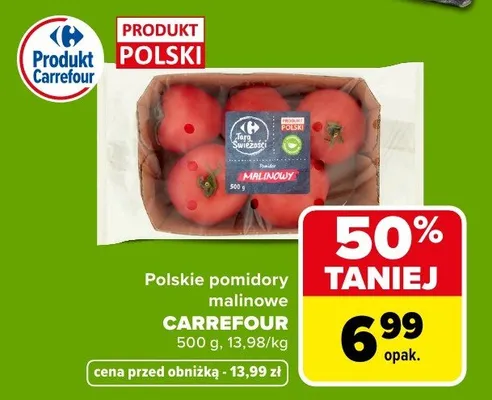 Pomidory malinowe polskie Carrefour promocja w Carrefour