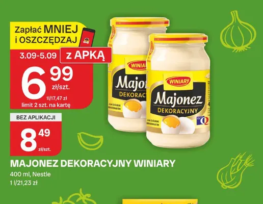 Majonez dekoracyjny Winiary promocja w Chorten