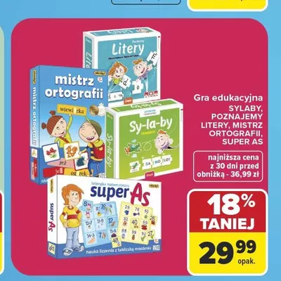 Gra edukacyjna Poznajemy Litery Lisciani promocja w Carrefour