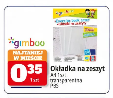 Okładka na zeszyt A4 Gimboo promocja w Leclerc