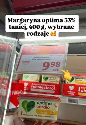 Margaryna Optima Cardio wybrane rodzaje promocja w Auchan