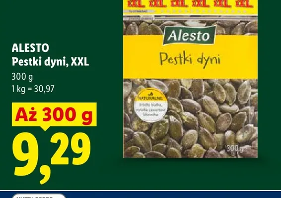 Pestki dyni Alesto XXL promocja w Lidl