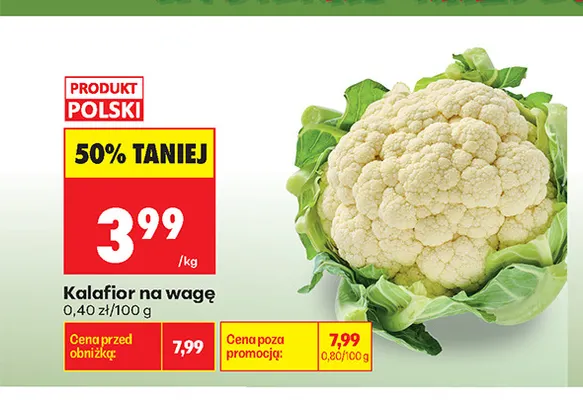 Kalafior polski promocja w Biedronka