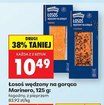 Łosoś wędzony na gorąco Marinero łagodny z pieprzem promocja w Biedronka