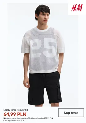 Szorty cargo Regular Fit H&M promocja w H&M